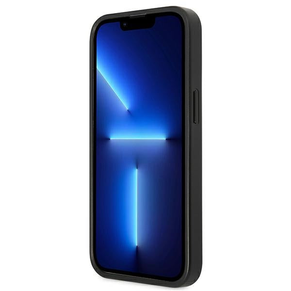Guess Saffiano Triangle Logo Cardslot Case for iPhone 13 / 13 Pro - Black