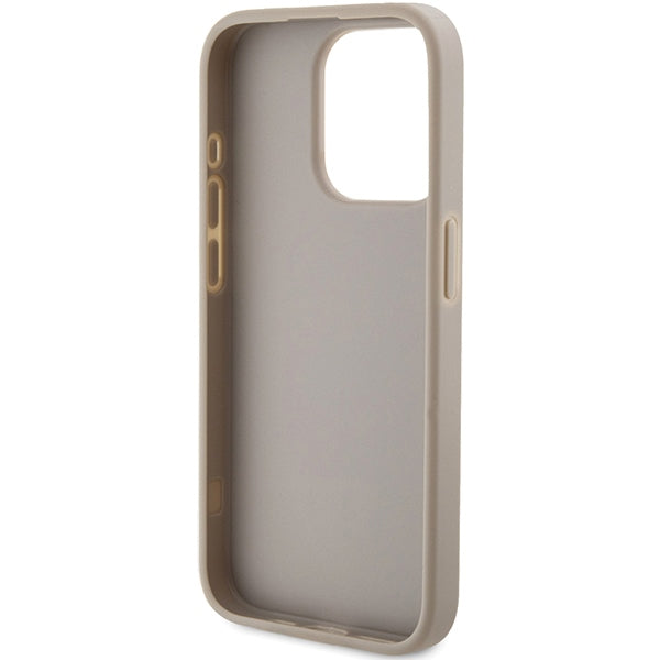 Guess 4G Triangle Metal Logo Case for iPhone 15 Pro - White