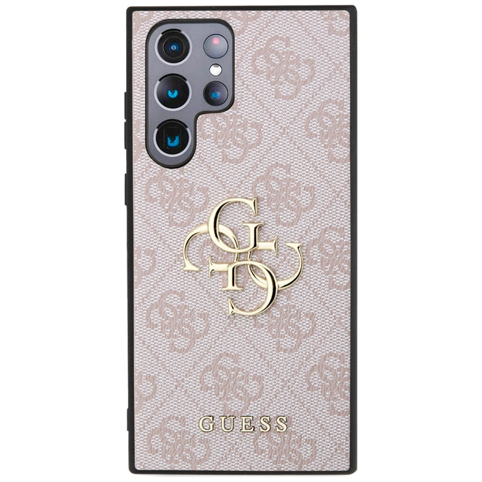 Guess 4G Big Metal Logo Case for Samsung Galaxy S24 Ultra - Pink