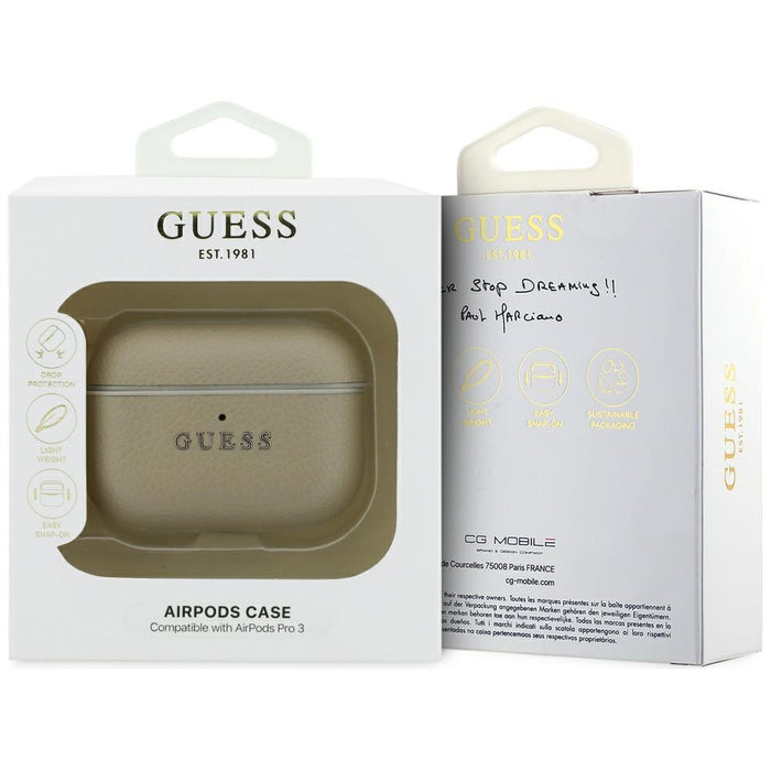 Guess Grained Classic Logo Hook case for AirPods Pro 3 - gold