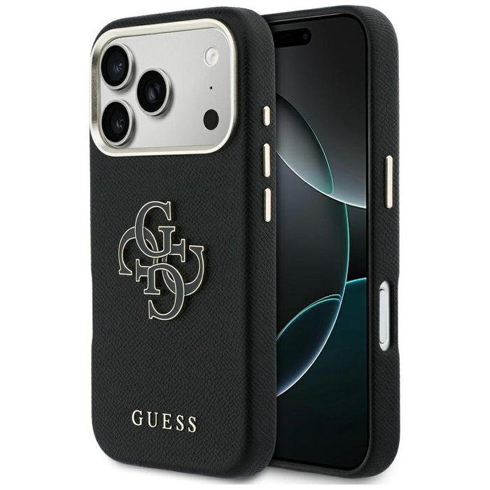 Guess FW Resin Logo Case for iPhone 17 Pro Max - Black