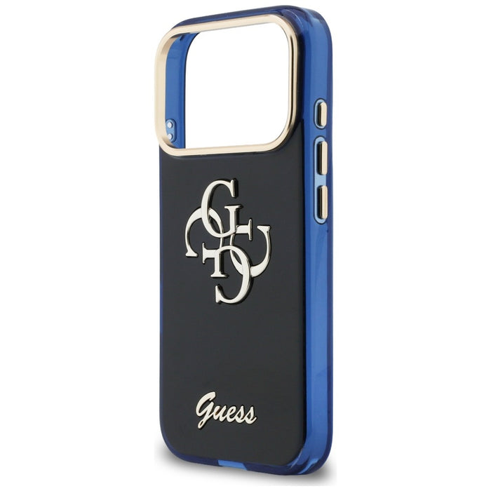 Guess IML 4G Script Metal case for iPhone 17 Pro Max - blue