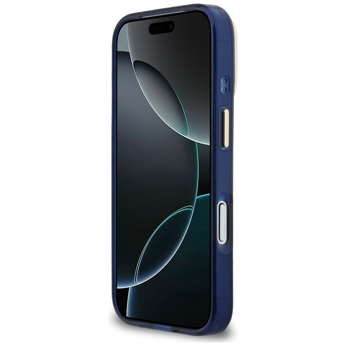 Guess IML 4G Script Metal Case for iPhone 17 Pro - Blue