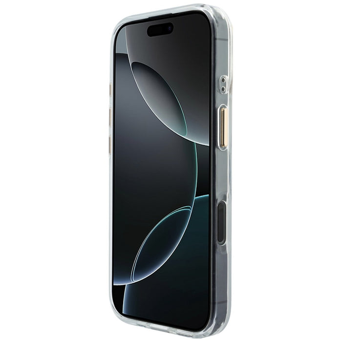 Guess IML Gradient Script Metal MagSafe Case for iPhone 17 - White