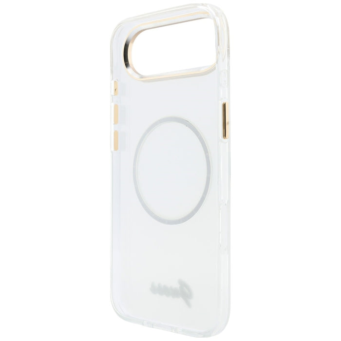 Guess IML Gradient Script Metal MagSafe Case for iPhone Air - White