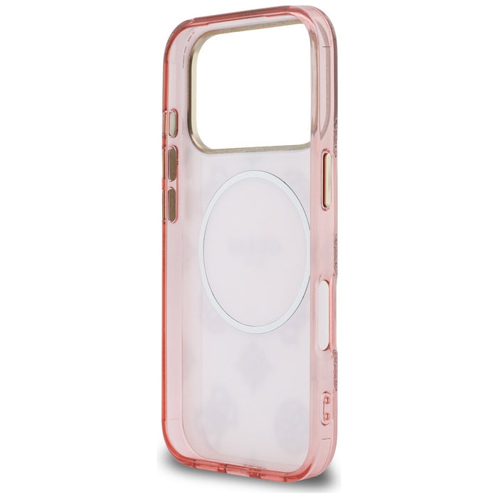Guess IML Peony Dot MagSafe case for iPhone 17 Pro - pink