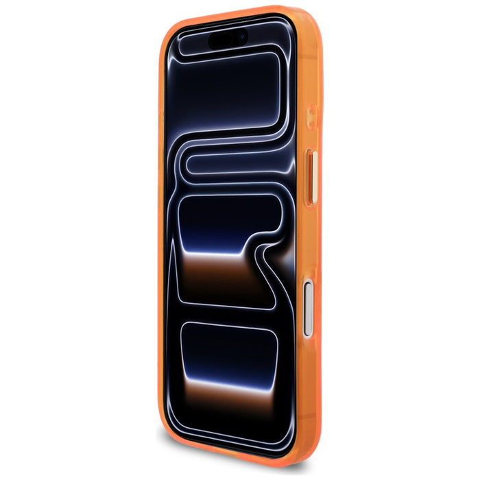 Guess IML Script Metal MagSafe Case for iPhone 17 Pro - Orange