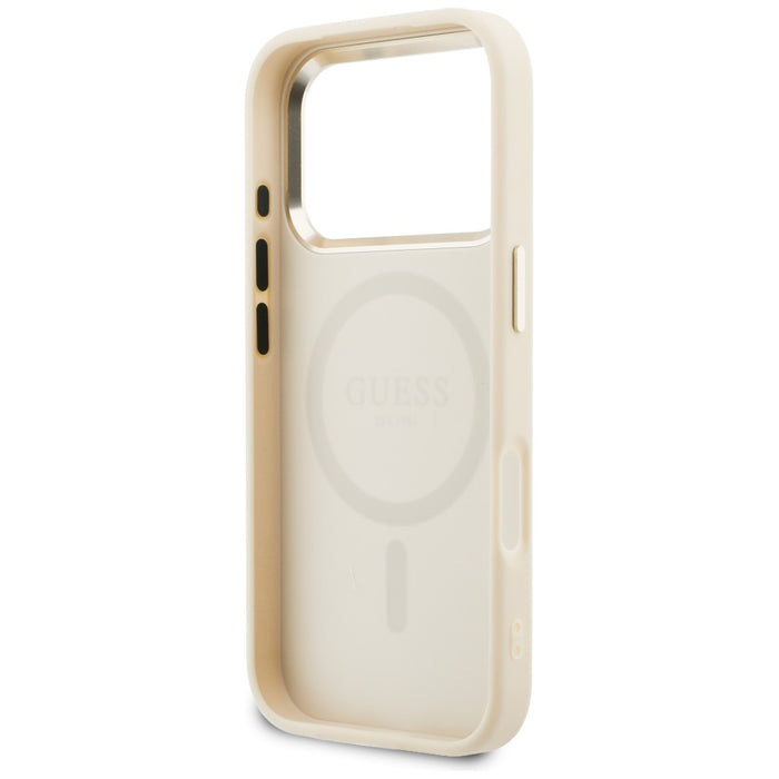 Guess Perforated 4G MagSafe Case for iPhone 17 Pro - Beige