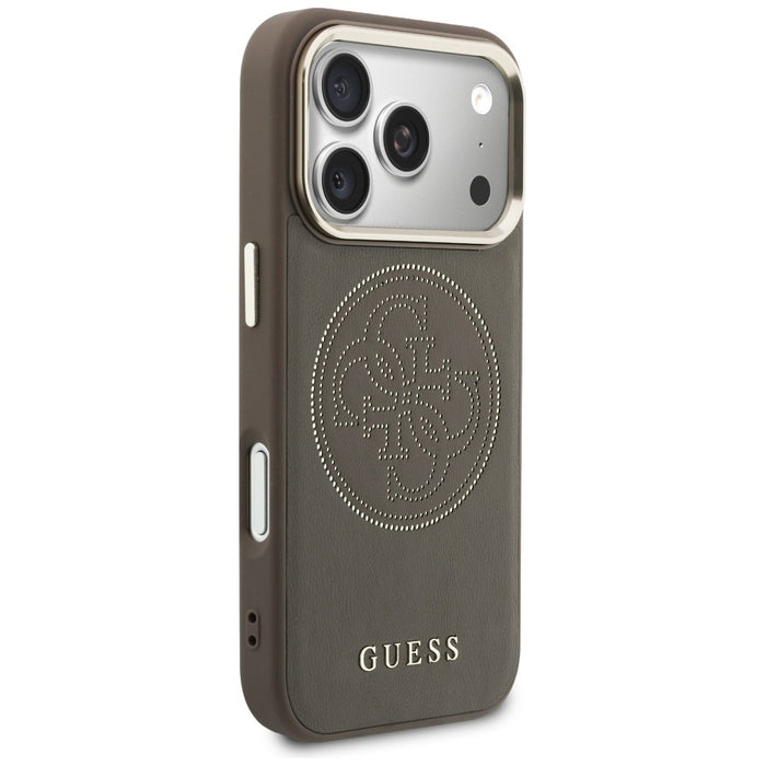 Guess Perforated 4G MagSafe case for iPhone 17 Pro - brown