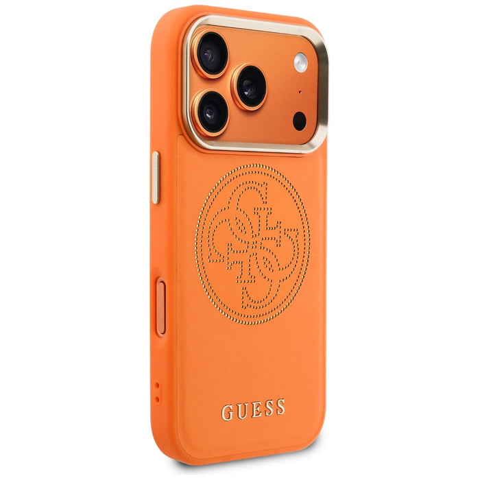 Guess Perforated 4G MagSafe case for iPhone 17 Pro - orange