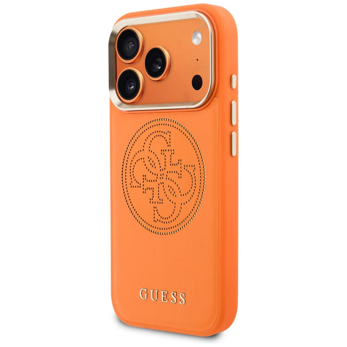 Guess Perforated 4G MagSafe case for iPhone 17 Pro - orange