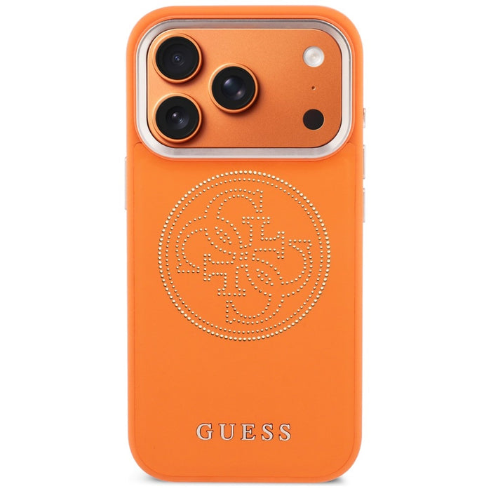 Guess Perforated 4G MagSafe case for iPhone 17 Pro - orange