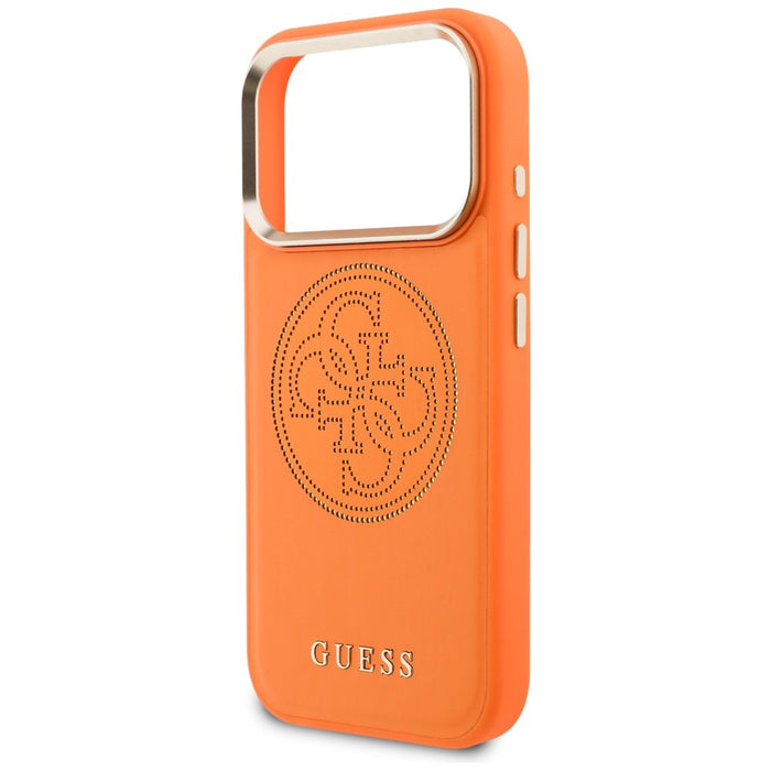 Guess Perforated 4G MagSafe case for iPhone 17 Pro - orange