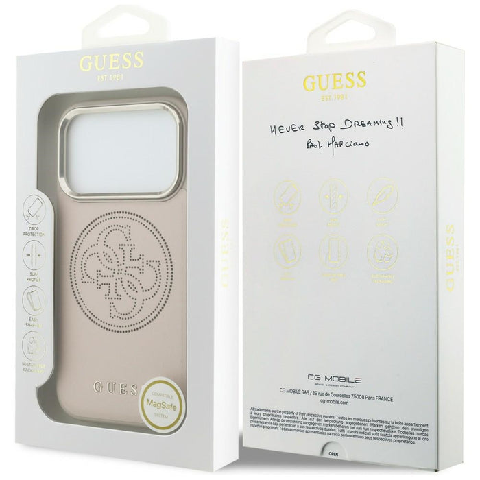Guess Perforated 4G MagSafe Case for iPhone 17 Pro - Pink