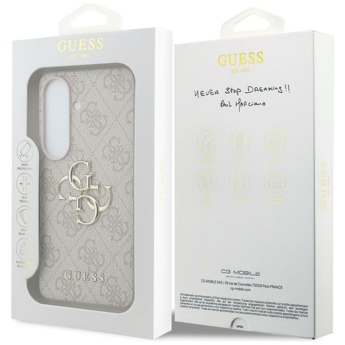 Guess 4G Big Metal Logo Case for Samsung Galaxy S26 Plus - Pink