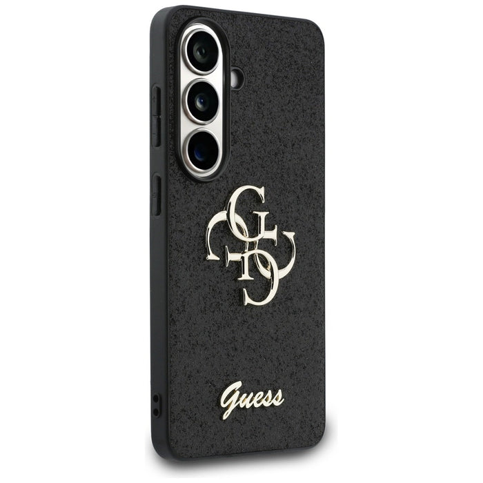 Guess Fixed Glitter Big 4G Metal Logo case for Samsung Galaxy S26 - black