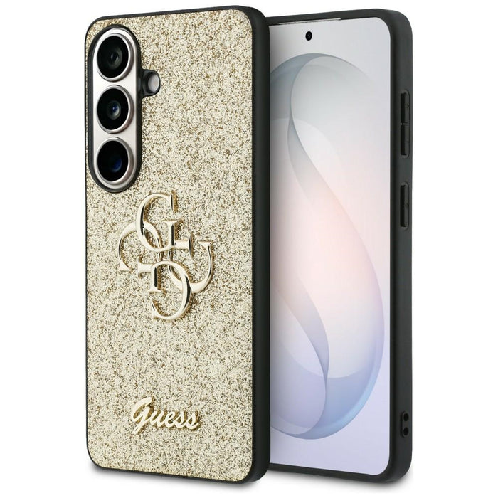 Guess Fixed Glitter Big 4G Metal Logo case for Samsung Galaxy S26 - gold