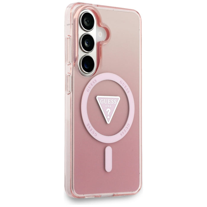 Guess IML Gradient Triangle MagSafe Case for Samsung Galaxy S26 - Pink