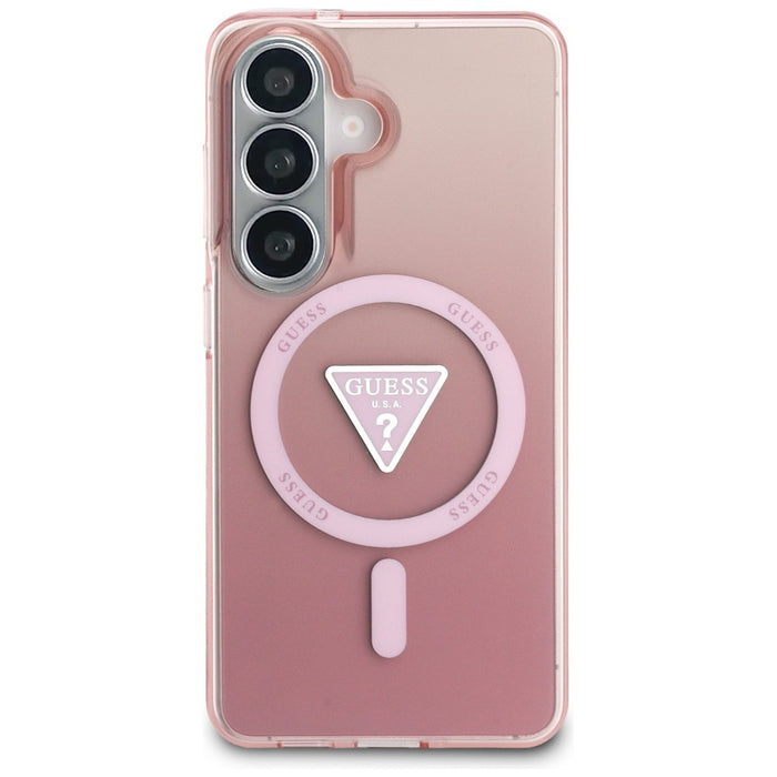 Guess IML Gradient Triangle MagSafe Case for Samsung Galaxy S26 - Pink