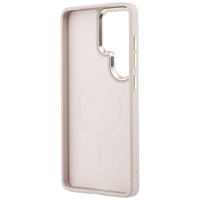 Guess 4G Embossed Ring MagSafe Case for Samsung Galaxy S26 Ultra - Pink