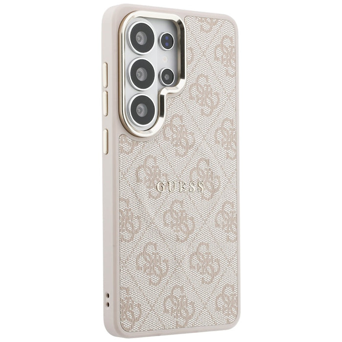 Guess 4G Embossed Ring MagSafe Case for Samsung Galaxy S26 Ultra - Pink