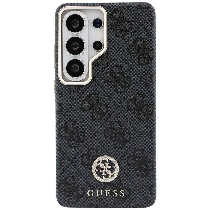 Guess 4G Rhinestone Round Logo MagSafe Case for Samsung Galaxy S26 Ultra - Black
