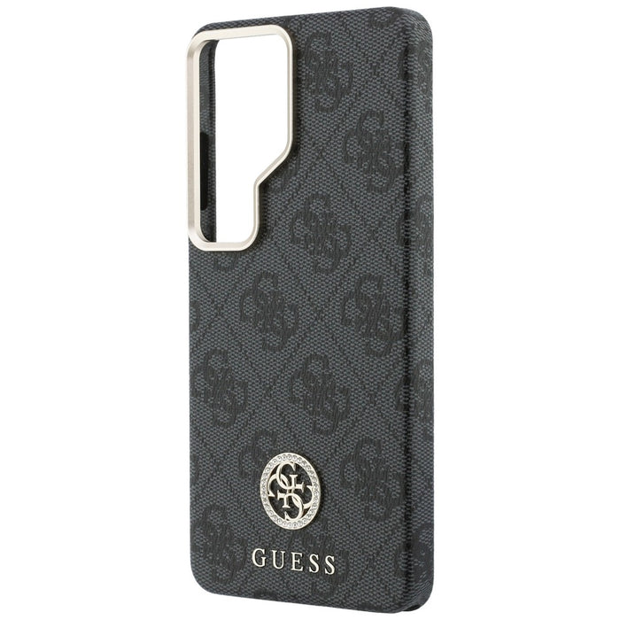 Guess 4G Rhinestone Round Logo MagSafe Case for Samsung Galaxy S26 Ultra - Black