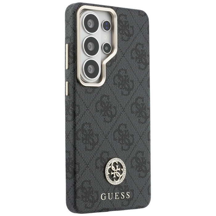 Guess 4G Rhinestone Round Logo MagSafe Case for Samsung Galaxy S26 Ultra - Black