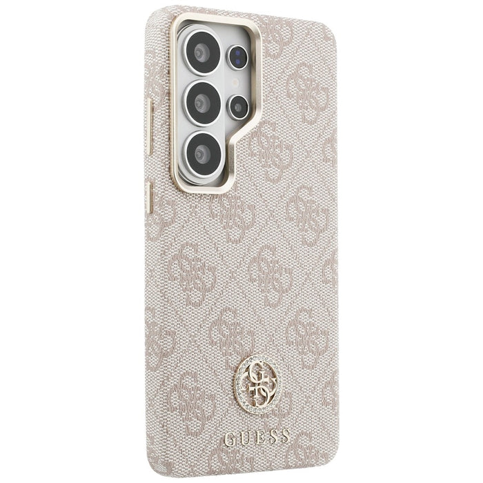Guess 4G Rhinestone Round Logo MagSafe Case for Samsung Galaxy S26 Ultra - Pink