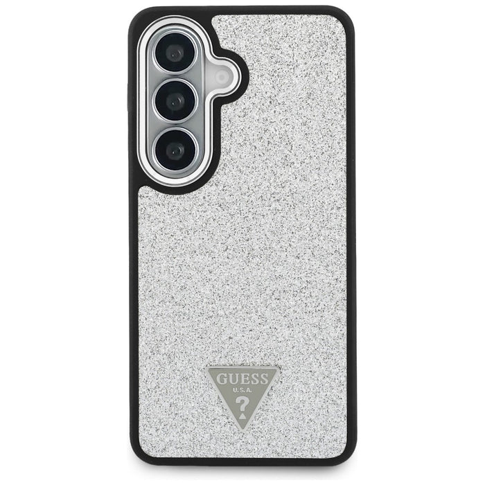 Guess Fixed Glitter Triangle MagSafe case for Samsung Galaxy S26 - silver