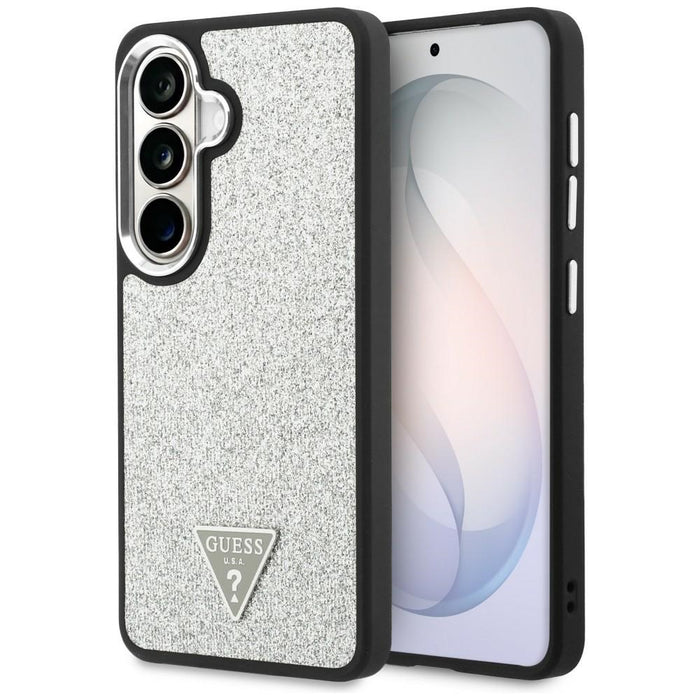 Guess Fixed Glitter Triangle MagSafe case for Samsung Galaxy S26 - silver