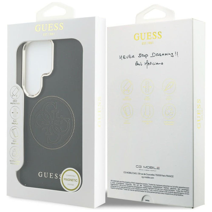 Guess Perforated Logo MagSafe Case for Samsung Galaxy S26 Ultra - Black