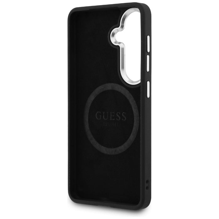 Guess Embossed Ring Triangle Logo MagSafe case for Samsung Galaxy S26 - black