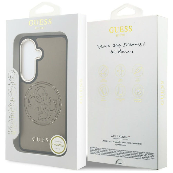Guess Perforated Logo MagSafe Case for Samsung Galaxy S26 - Brown