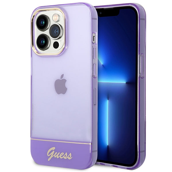 Guess Translucent Case for iPhone 14 Pro Max - Purple