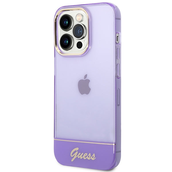 Guess Translucent Case for iPhone 14 Pro Max - Purple