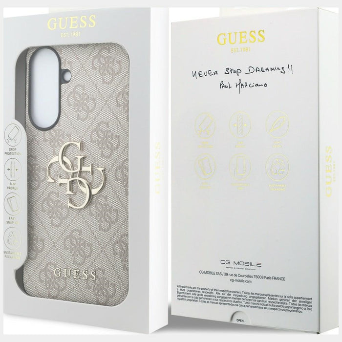Guess Leather 4G Metal Logo Case for Samsung Galaxy A57 5G - Pink