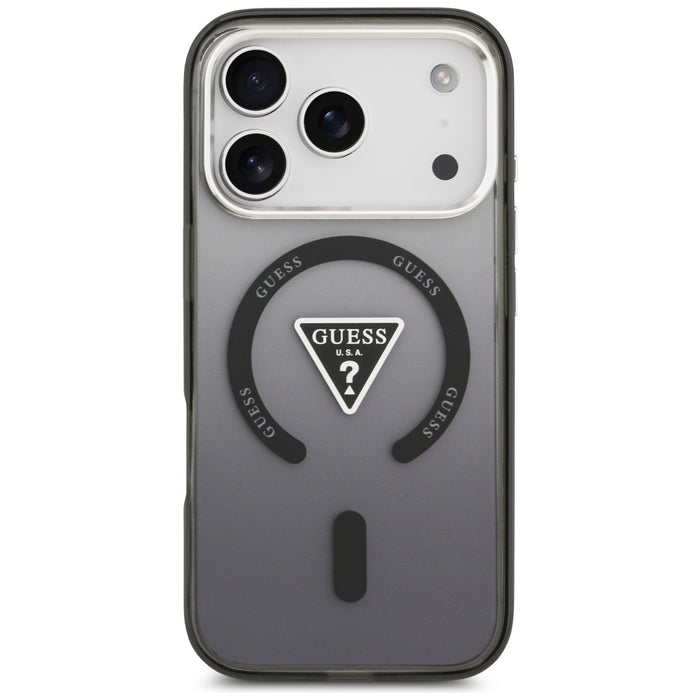 Guess IML Gradient Triangle Logo MagSafe Case for iPhone 17 Pro Max - Black