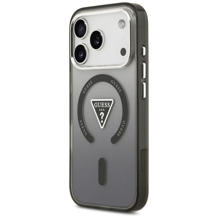 Guess IML Gradient Triangle Logo MagSafe Case for iPhone 17 Pro Max - Black