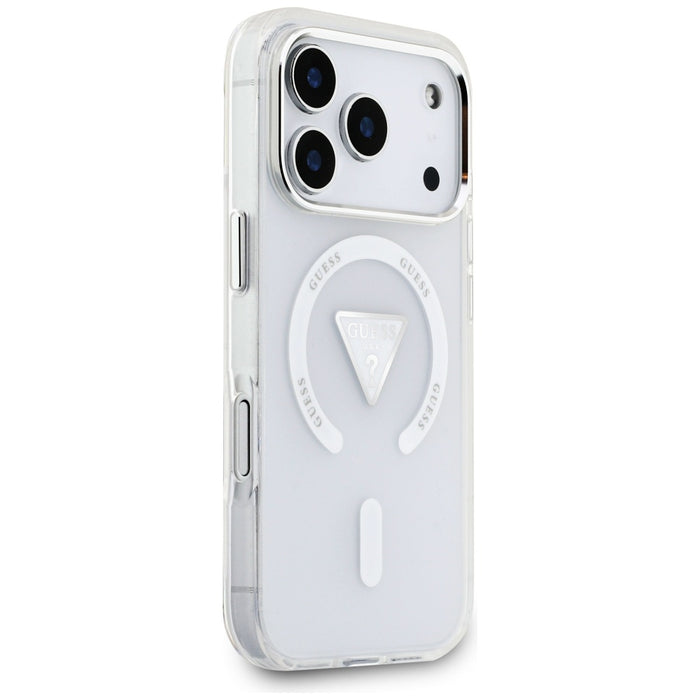 Guess IML Gradient Triangle Logo MagSafe Case for iPhone 17 Pro - Transparent