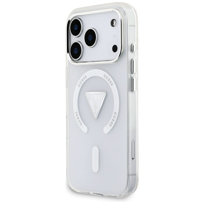 Guess IML Gradient Triangle Logo MagSafe Case for iPhone 17 Pro - Transparent