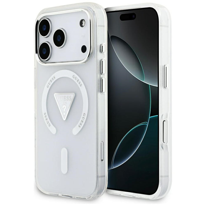 Guess IML Gradient Triangle Logo MagSafe Case for iPhone 17 Pro - Transparent