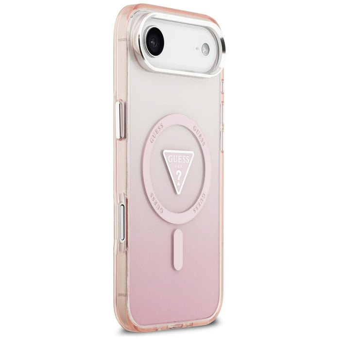 Guess IML Gradient Triangle Logo MagSafe iPhone Air Case - Pink