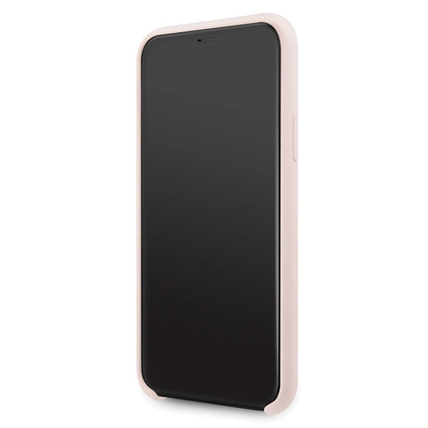 Guess GUHCN58LS4GLP iPhone 11 Pro light pink/light pink hard case Silicone 4G Tone On Tone