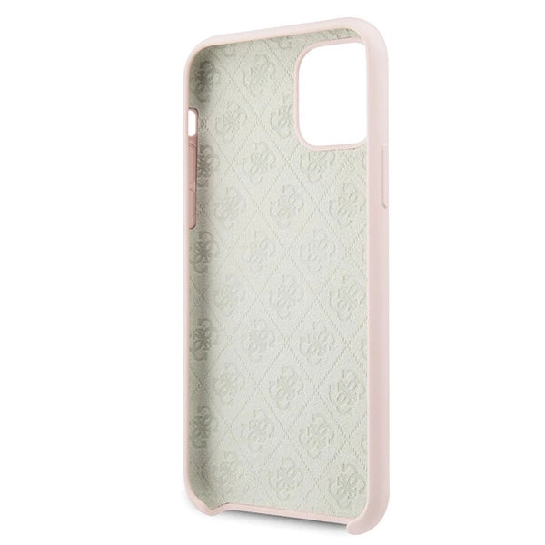 Guess GUHCN58LS4GLP iPhone 11 Pro light pink/light pink hard case Silicone 4G Tone On Tone