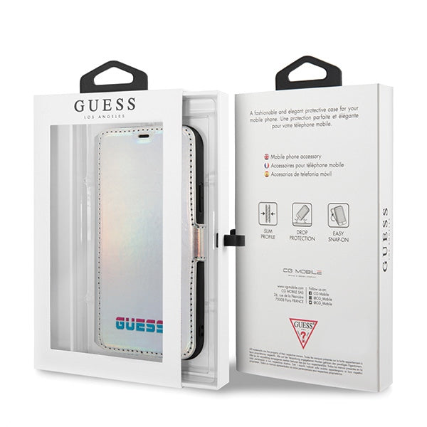 Guess GUFLBKN58BLD iPhone 11 Pro silver/silver book Iridescent