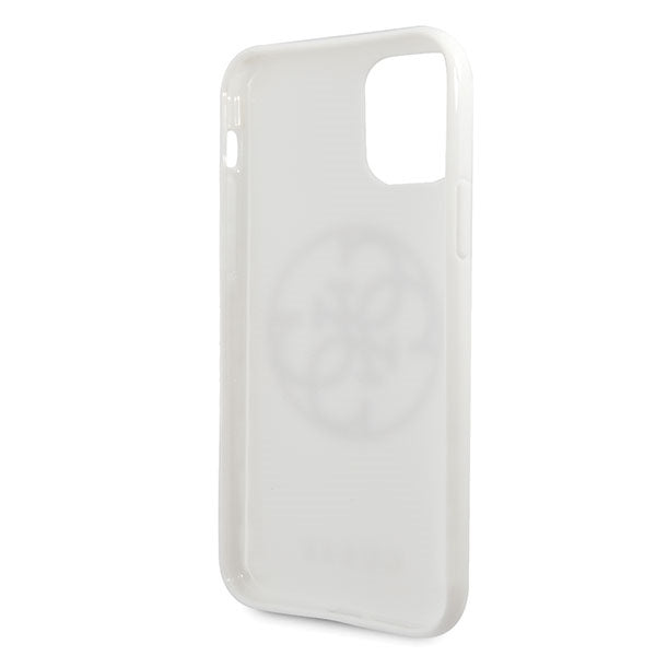 Guess GUHCN65TPUWHGLG iPhone 11 Pro Max white/white hard case Glitter 4G Circle Logo