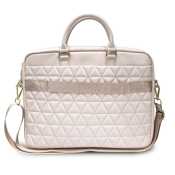 Guess Quilted bag for a 16" laptop - pink