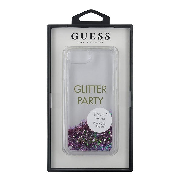 Guess GUHCP7GLUQPU iPhone 6/7/8 /SE 2020 / SE 2022 purple/purple hard case Liquid Glitter Party