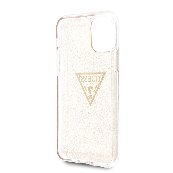 Guess GUHCN58SGTLGO iPhone 11 Pro gold/gold hard case Glitter Triangle
